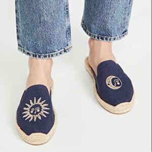 Soludos Day‎ and Night Canvas Embroidered Slip On Espadrille Size 9 Women